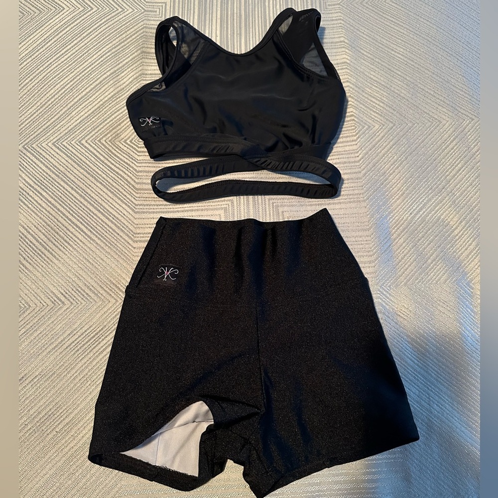 Kandi Kouture Black Crop Top and Shorts Set